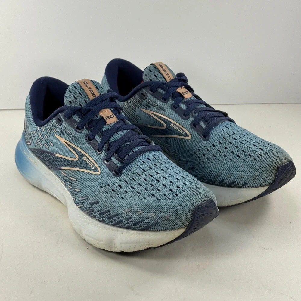 Brooks Glycerin 20 Women's Athletic Running Shoes Blue Pink Size 8.5‎